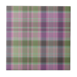 Grönt, lilac Classic tartan Kakelplatta
