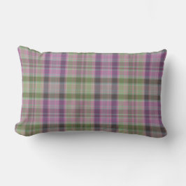 Grönt, lilac Classic tartan. Lumbarkudde