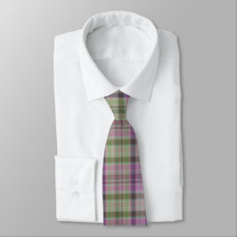 Grönt, lilac Classic tartan. Slips