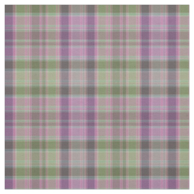 Grönt, lilac Classic tartan. Tyg (Provkarta)