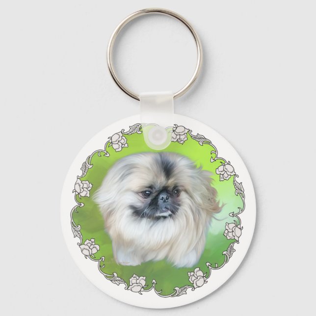 Grönt Lilly Nyckelring (Framsida)