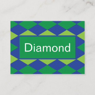 Grönt Lime Green Diamond Checkered Mönster Visitkort