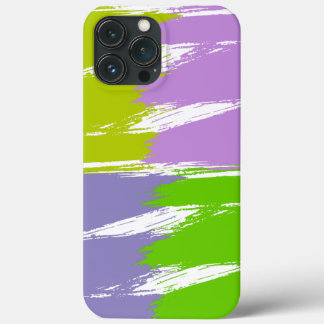 Grönt Lime Lavender Lilac White Push Stroke Paint