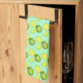 Grönt Lime Mönster Kökshandduk