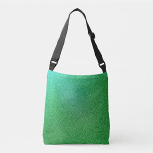 Grönt-Lime-övertoning Glitter Kor-brödtext Axelväska
