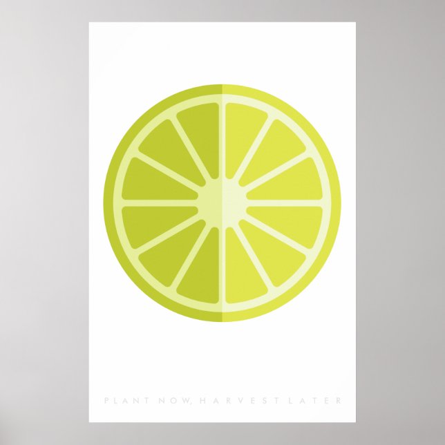 Grönt Lime Retro Fruit Poster 60:s 70:e citat (Framsidan)