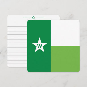 Grönt & limma Texas-Flagga-anteckningskort