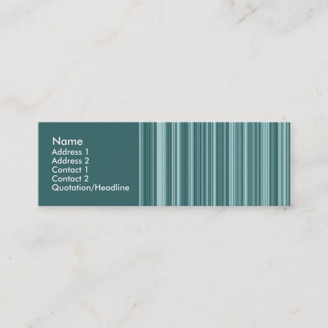 Grönt Linjer Mini Visitkort (Framsida)