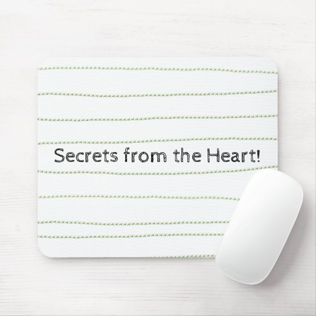 Grönt Linjer Secrets Heart Mouse Pad! Muspets Musmatta (Med mus)