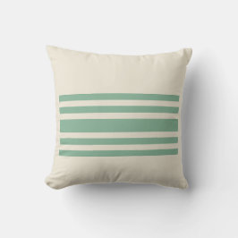 Grönt Linjer Square Pillow - Modern minimalistisk  Kudde