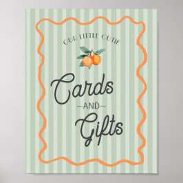 Grönt Little Cutie Citrus Cards & Gifts Poster