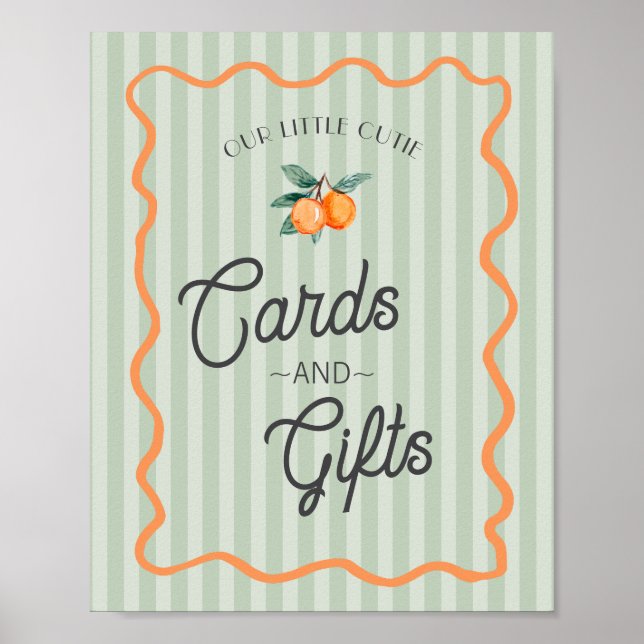 Grönt Little Cutie Citrus Cards & Gifts Poster (Framsidan)