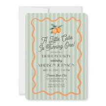 Grönt Little Cutie Pastel Citrus Theme Birthday