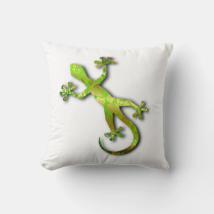 Grönt Lizard Dekorativ kudde