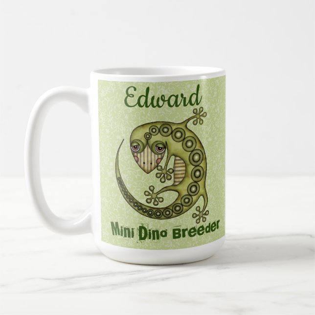 Grönt Lizard Kaffemugg (Vänster)