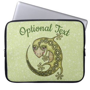 Grönt Lizard Laptop Fodral