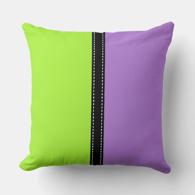Grönt Lizard & Lavender Solid Färg - bakgrund Kudde (Framsida)