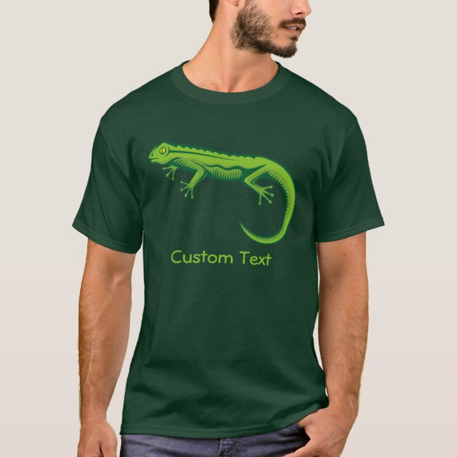 Grönt Lizard T Shirt (Framsida)