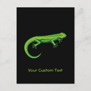 Grönt Lizard Vykort