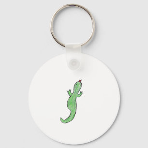 Grönt Lizzard Nyckelring
