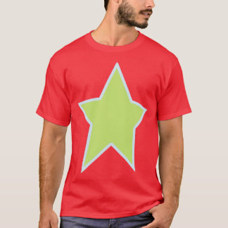 Grönt Ljusblå ut-linjefrafik T Shirt