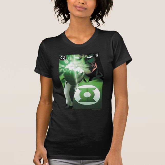 Grönt Ljusmönster - slutskydd T-shirt (Framsida)