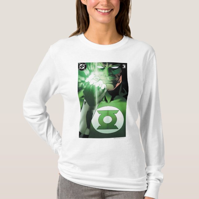 Grönt Ljusmönster - slutskydd Tee Shirt (Framsida)