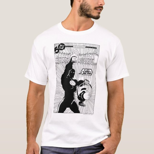 Grönt - Ljusmönster, svart och vitt T Shirt (Framsida)