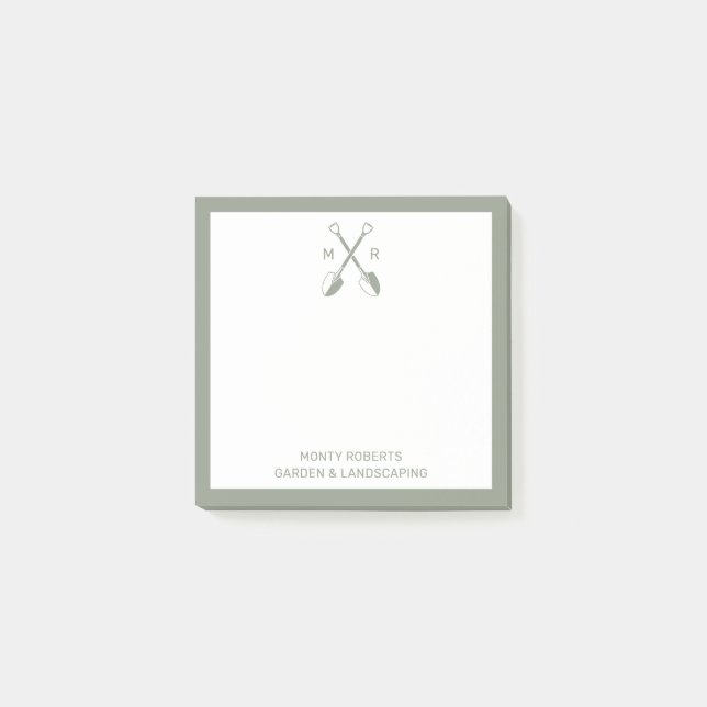Grönt Logotyp över spade- - Business Post-it Notes (Framsida)