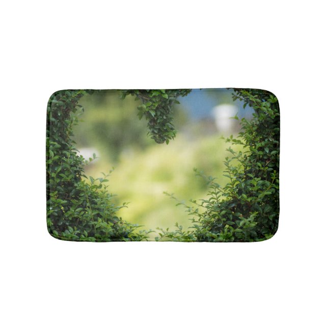 Grönt Lokalt hjärta Badrumsmatta (Framsidan)