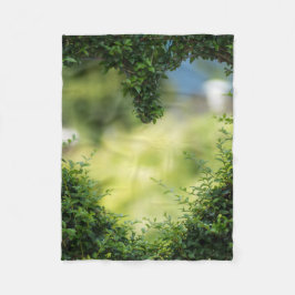 Grönt Lokalt hjärta Fleecefilt