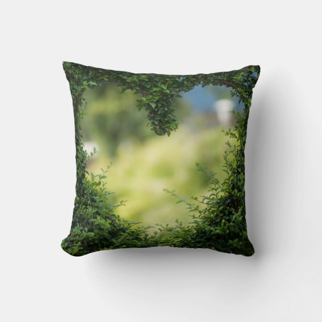 Grönt Lokalt hjärta Kudde (Framsida)