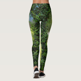 Grönt Lokalt hjärta Leggings