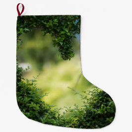 Grönt Lokalt hjärta Stor Julstrumpa