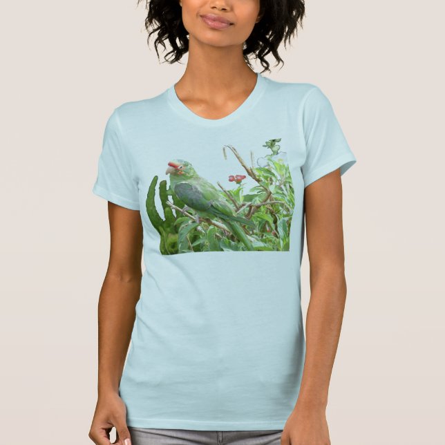 Grönt Lorikeet Jersey Bird T-Shirt (Framsida)