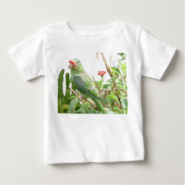 Grönt Lorikeet Ruffle Bird Dress T Shirt