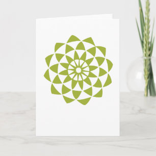 Grönt Lotus Flower Kort