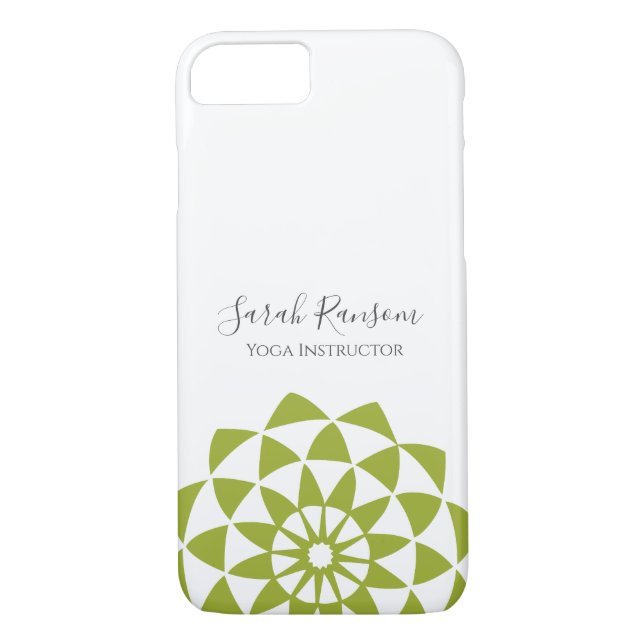 Grönt Lotus Flower Yoga Instructor Case-Mate iPhone Skal (Baksida)