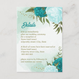 grönt löv av turkos tilläggskort