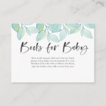 Grönt löv Bokar för baby babyvykort
