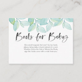 Grönt löv Bokar för baby babyvykort Tilläggskort