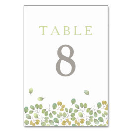 Grönt Löv-Bordsnummer för enkelhet Bordsnummer