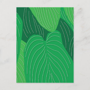Grönt Löv Botanical Vykort