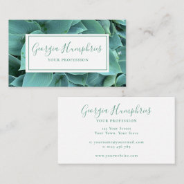 Grönt Löv Botaniskt Affärskort Visitkort