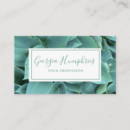 Grönt Löv Botaniskt Affärskort Visitkort