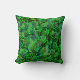 Grönt Löv Dekorativ kudde