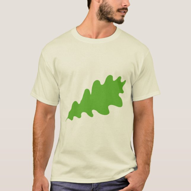 Grönt löv, design för löv för Oakträd T-shirt (Framsida)