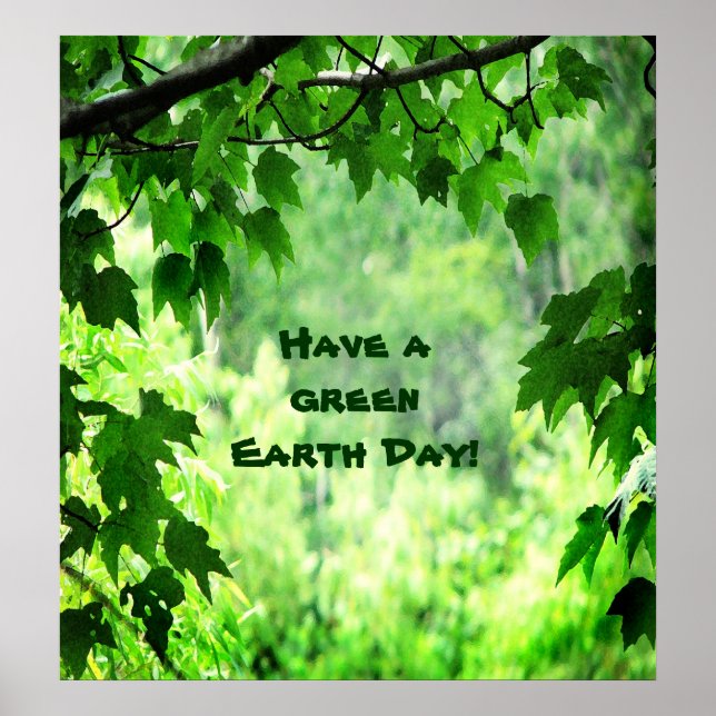 Grönt Löv Earth Day Poster (Framsidan)