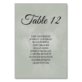 Grönt löv elegant Greenery vår bröllop Bordsnummer