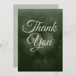 Grönt löv elegant Greenery vår bröllop Tack Kort